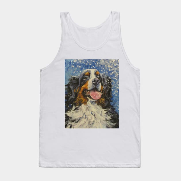 Bernese Mountain Dog Fine Art Painting Tank Top by LASHEPARD